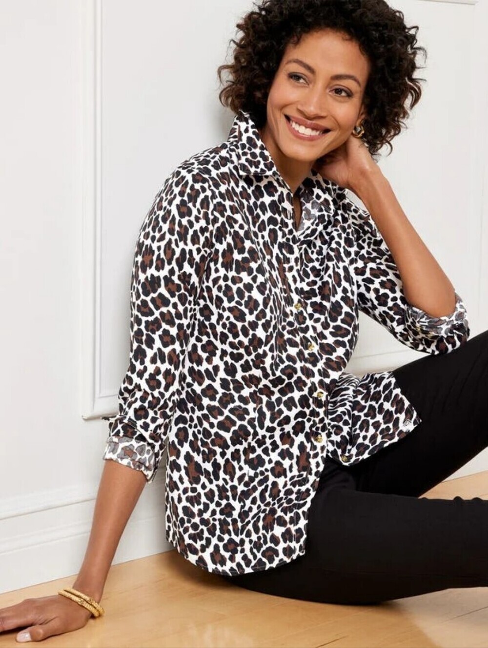 Talbots Non-Iron Perfect Shirt - Flecked Animali Size 10